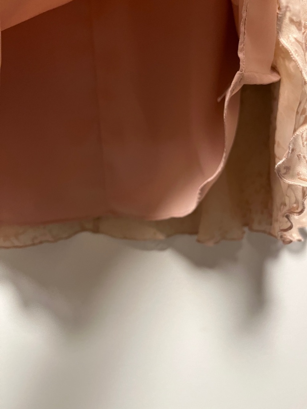 REISS Animal Print Lelis Burn-Out Pattern Tiered Mini Skirt, Light Pink, Size 2 - Picture 6 of 11